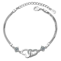 charm women 925 silver bracelets fine jewelry top quality crystal purple female bracelets