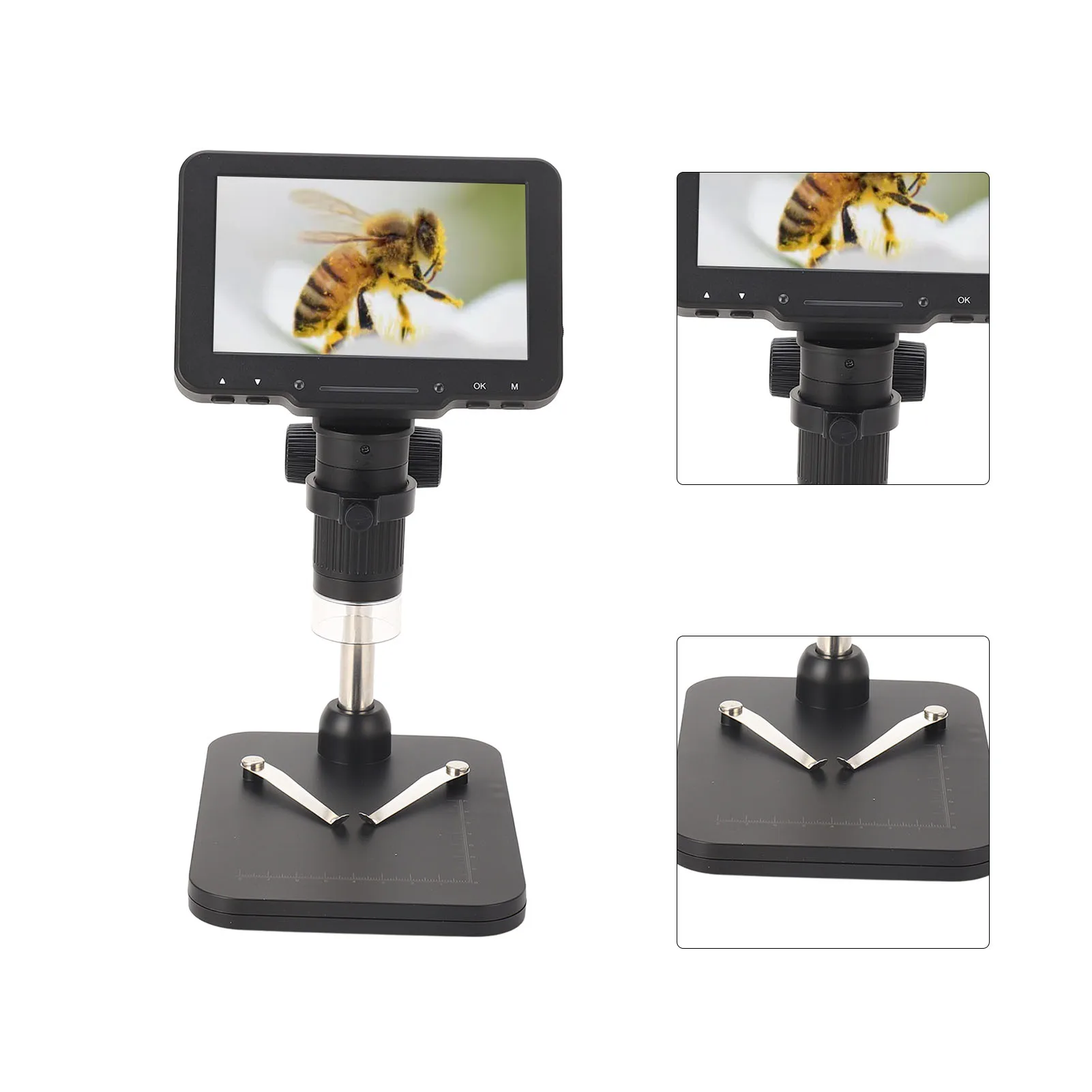 Цифровой электронный микроскоп 5in IPS экран 1080P HD монета лупа пайка USB камера 10X ‑