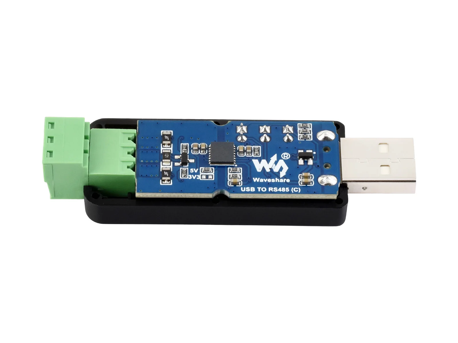 Фото Промышленный изолированный двунаправленный преобразователь Waveshare USB в RS485 (C), чип FT232RNL, встроенный изолированный трансивер №5