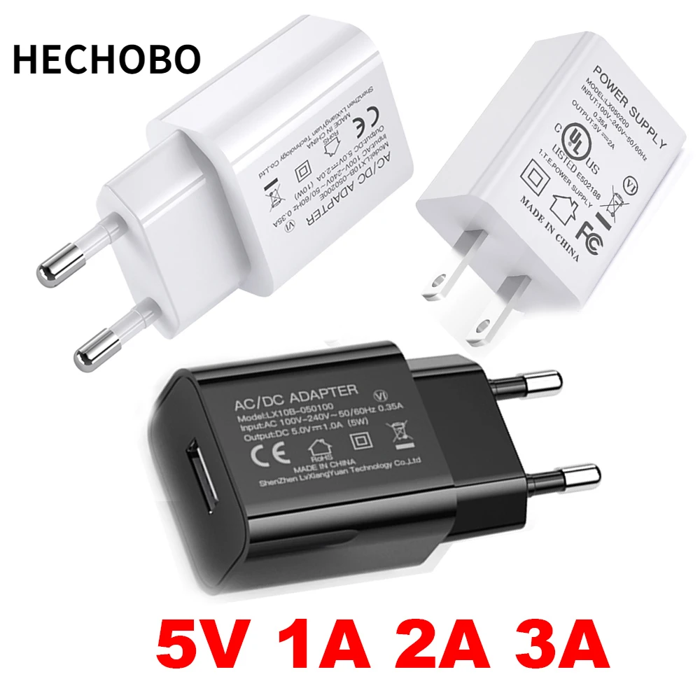 

US EU Adapter 5V 1A 2A 3A Fast Charging Conversion Plug USB Wall Charger Phone Charging Travel In USA Japan Thailand Colombia