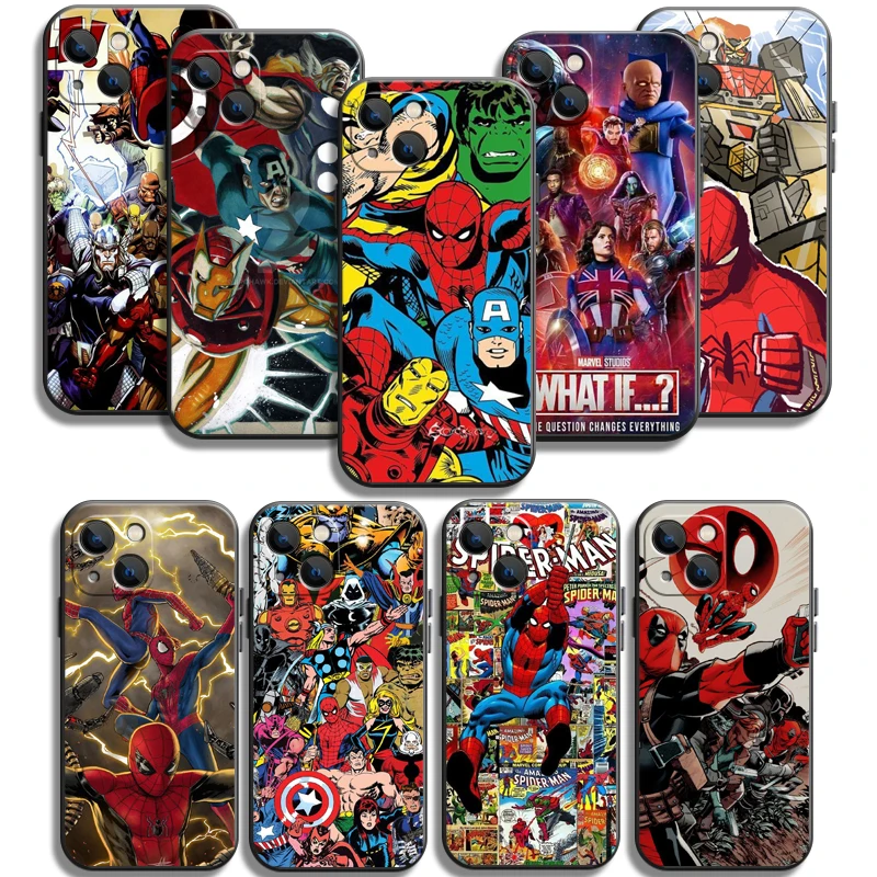 

Marvel Avengers Phone Cases For iPhone 11 12 Pro MAX 6S 7 8 Plus XS MAX 12 13 Mini X XR SE 2020 Soft TPU Back Cover Coque