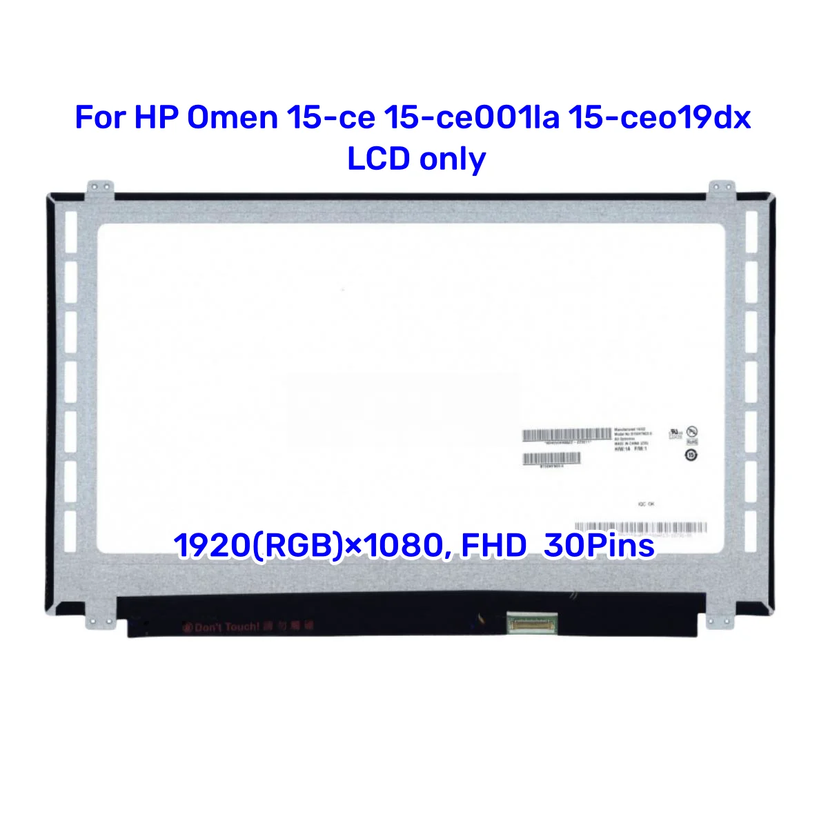 15 6 дюйма 752920 -019 B156HTN03.6 Замена ЖК-экрана для ноутбука HP Omen 15-ce 15-ce001la 15-ceo19dx