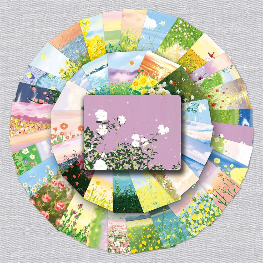 

10/30/50PCS Flower Oil Painting Cartoon Creative Graffiti Sticker Suitcase Desk Computer Skateboard Waterproof Sticker Wholesale