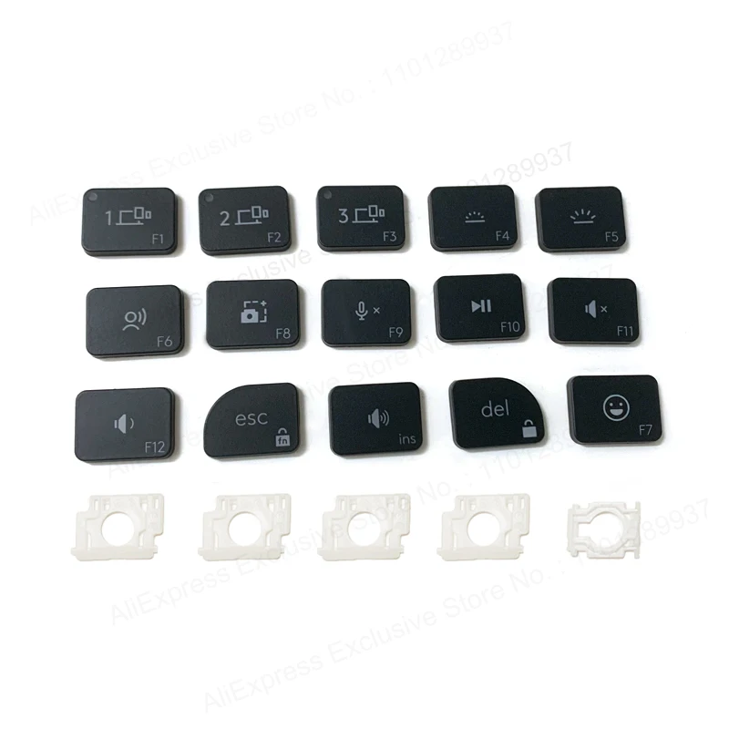 Фото Запасные ключи и зажимы для клавиатуры ноутбука для Logitech Craft MX Keys Mini grey Black F1 F2 F3 F4 F5 F6 F7 F8 колпачок и петля №1