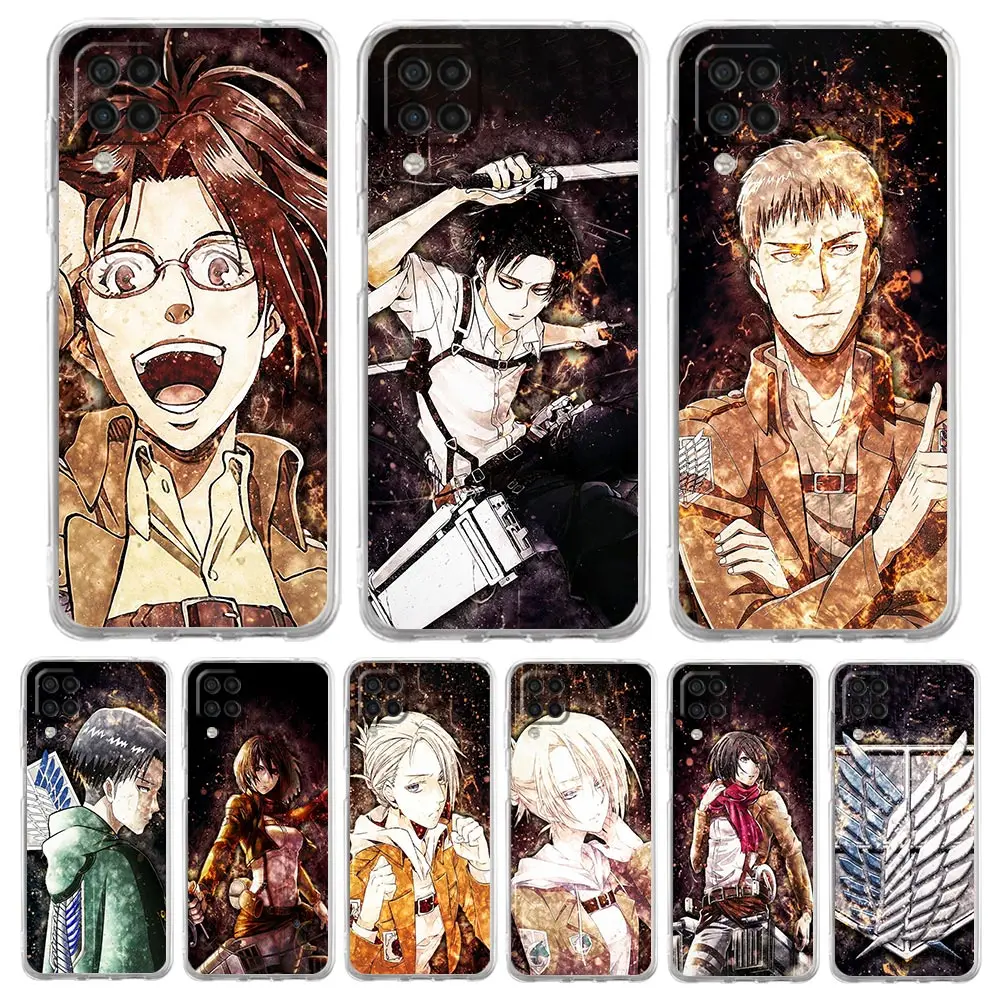 

Transparent Phone Case For Samsung Galaxy A51 A71 A21S A12 A11 A31 A41 A03S A13 A33 A73 A53 A52 A32 5G A23 Attack on Titan Cover