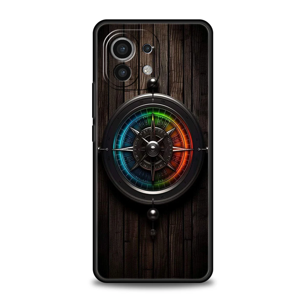 Чехол для телефона с компасом Xiaomi Mi 14 13 12 11 Ultra 13T 12T Poco C51 F3 F4 F5 X3 X4 NFC M3 Pro Lite