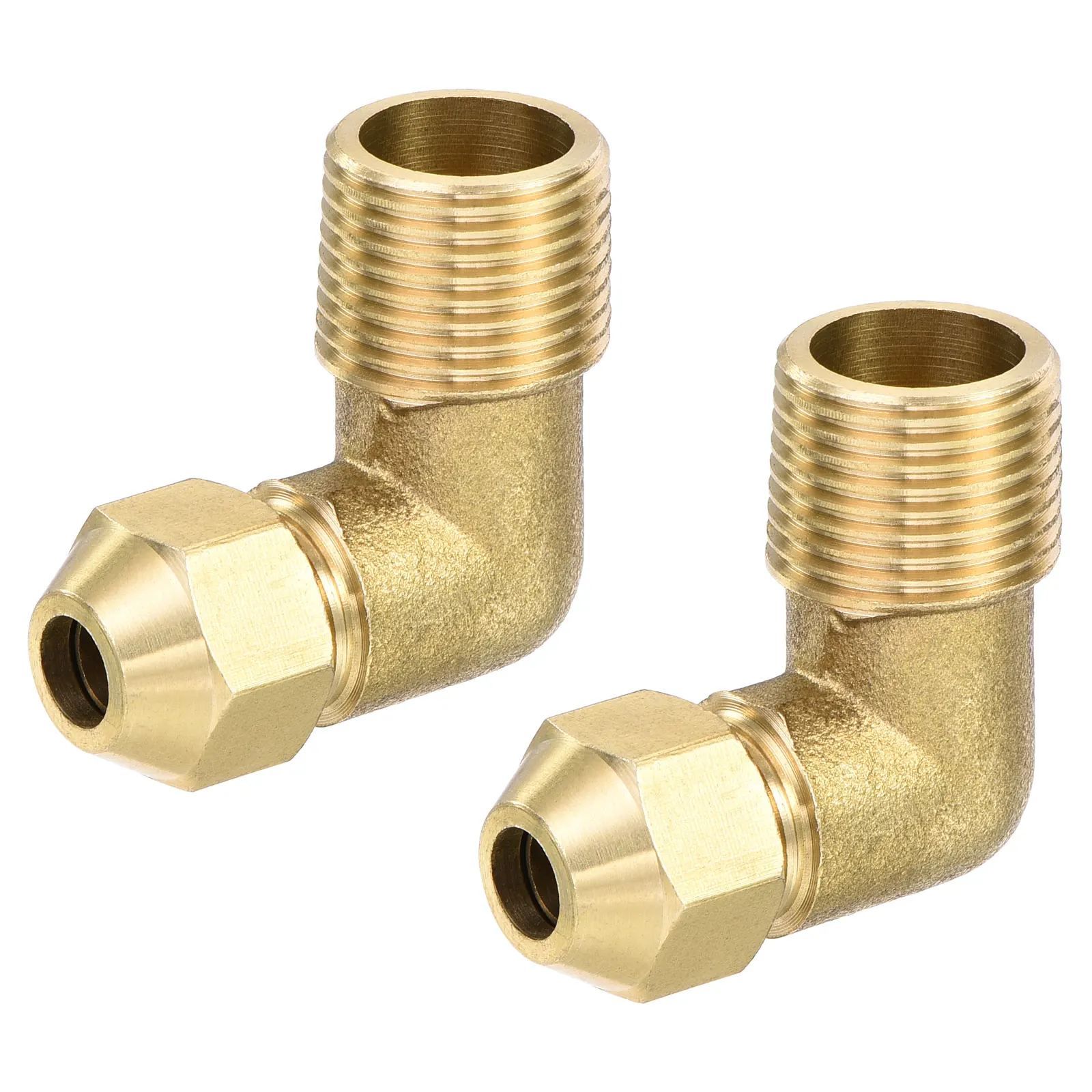 

Uxcell Brass Compression Tube Fitting 6mm Tube OD to 3/8PT Male Thread Elbow Fittings Pack of 2