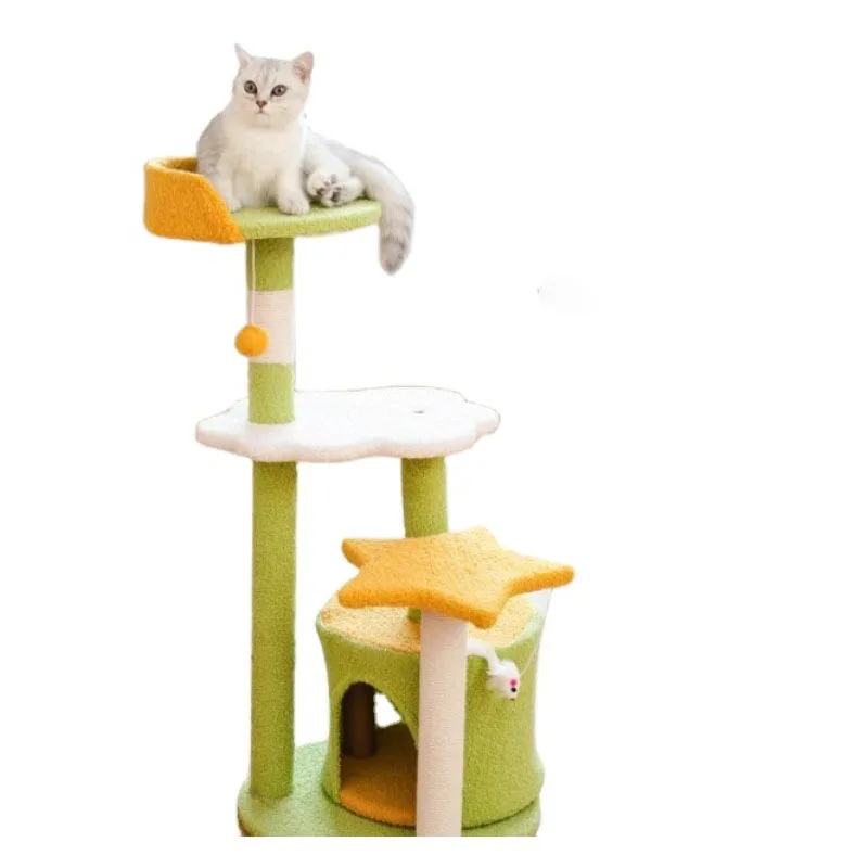 

Cat Scratcher Tower with Hammock, Jumping Platform, Tree Cave, Cat's Nest Accessories, Hot Selling Pet Accessories, 2023