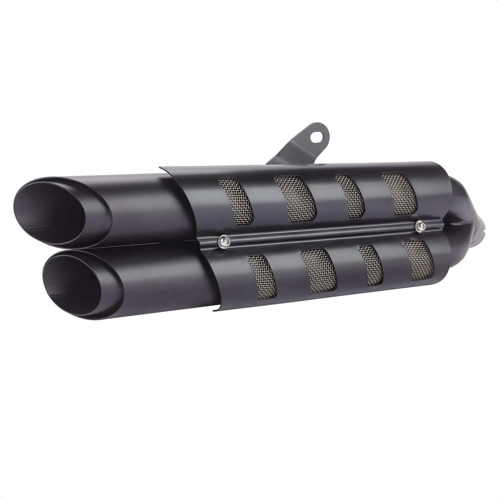 Фото Для мотоциклов Kawasaki Eliminator 450 500 2024-2025: Выхлопная труба-глушитель (слип-он) с теплозащитным кожухом, черный комплект №5