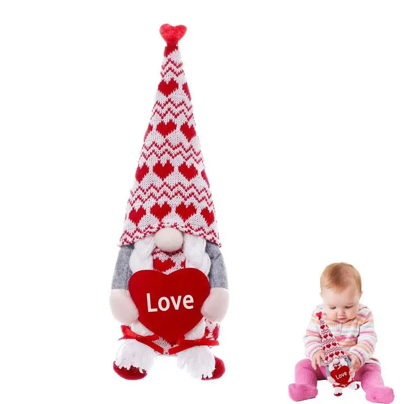 

Набивные куклы гномы на День святого Валентина, кукла ручной работы без лица, домашний стол, эльф, гномы, декоративные украшения, милые подар...