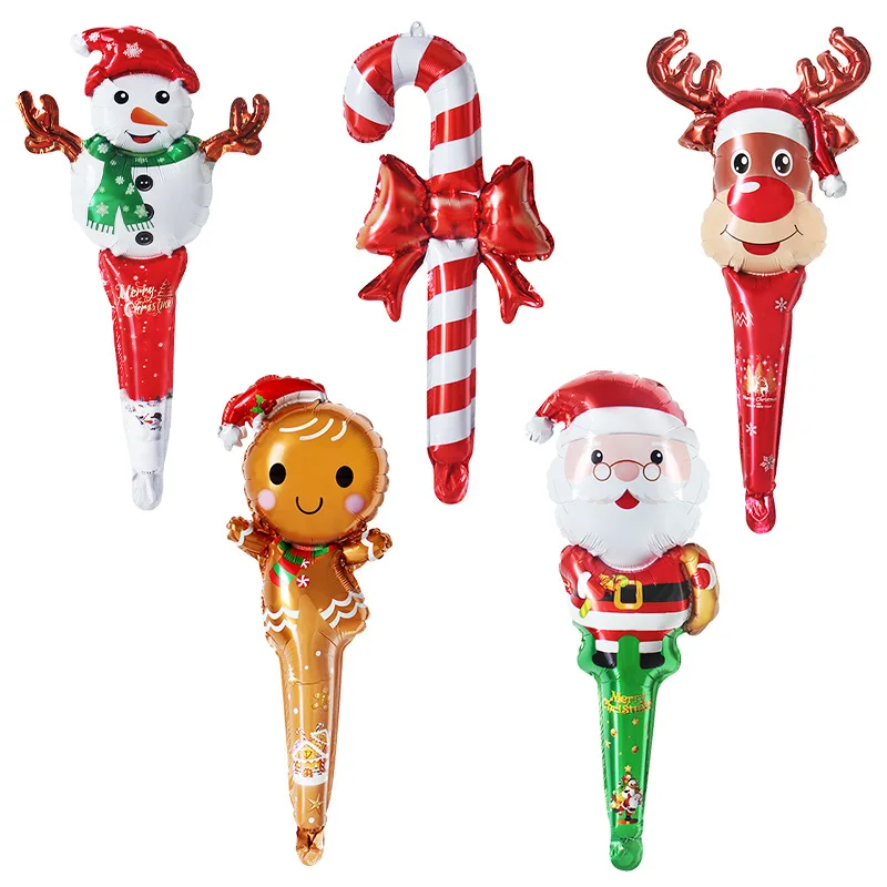 

1pc Gingerbread Man Foil Balloons Christmas Party Supplies New Year 2023 Decoration Children's Gift Xmas Helium Foil Balloon