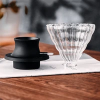coffee filter cup conical immersion hand brewed heat resistant borosilicate glass silicone base can make tea