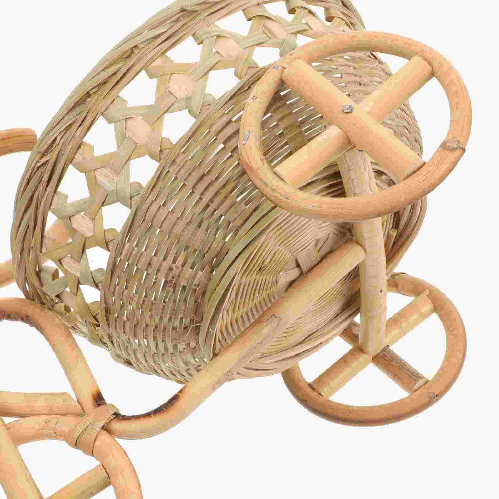 Тканая корзина для трехколесного велосипеда детская плетеная подставка