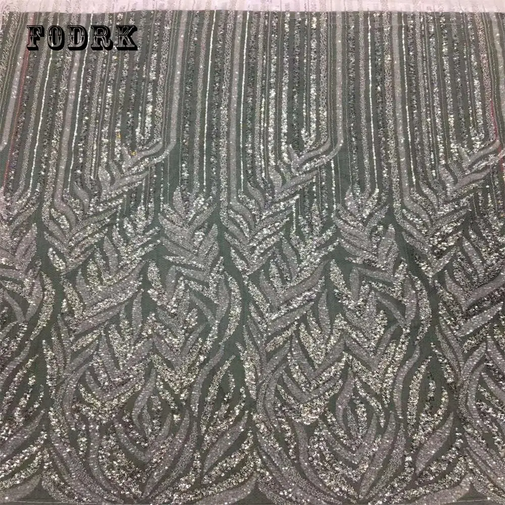 

Nigerian French Sequins Lace Fabric Hot Sale Handmade 2023Embroidered African Beaded Net Mesh Lace Fabric For Women DressXX86