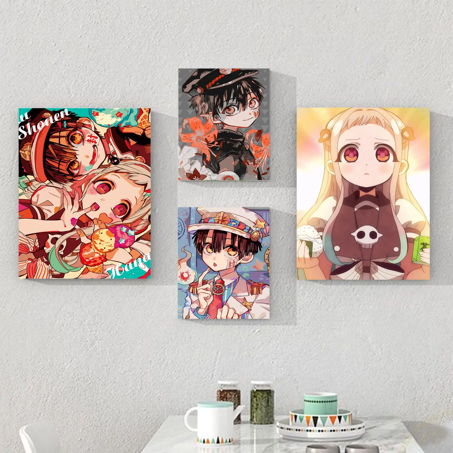 

Jibaku Shounen Hanako-kun Self-adhesive Art Poster Fancy Wall Sticker For Living Room Bar Decoration Aesthetic Art Wall Painting