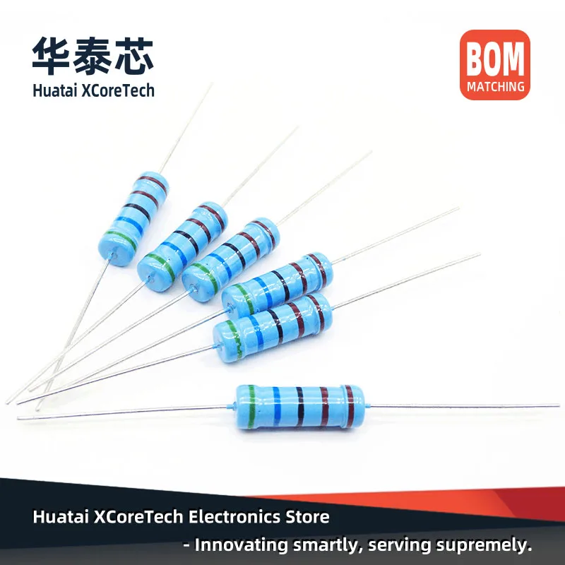 5PCS DIP Низкое сопротивление пятицветное кольцо мембранный резистор 5W ±1% 0 36 Ohm 62 68 75