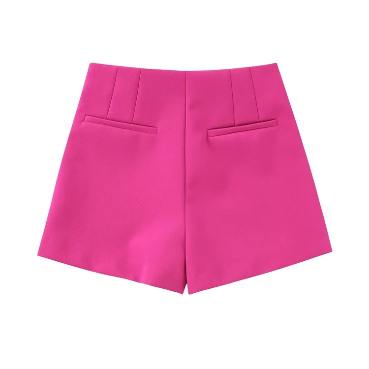 TRAF Women Fashion Front Button Cropped Blazer Coat Vintage Notched Collar Long Sleeve Female Outerwear Chic Veste Femme