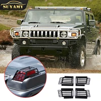 auto styling for hummer h2 2003 2009 car roof side light decoration cover trim sticker lamp hoods accessories carbon steel black