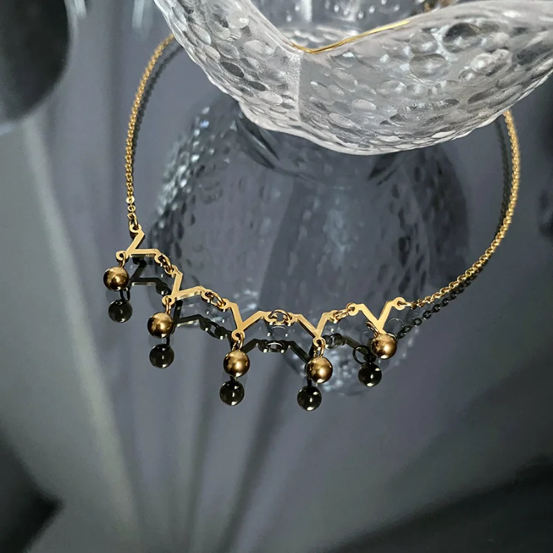 European and American Sexy Niche Design Crown Type Women's Anklet Titanium Steel Does Not Lose Colour Fashion Versatile Jewelry