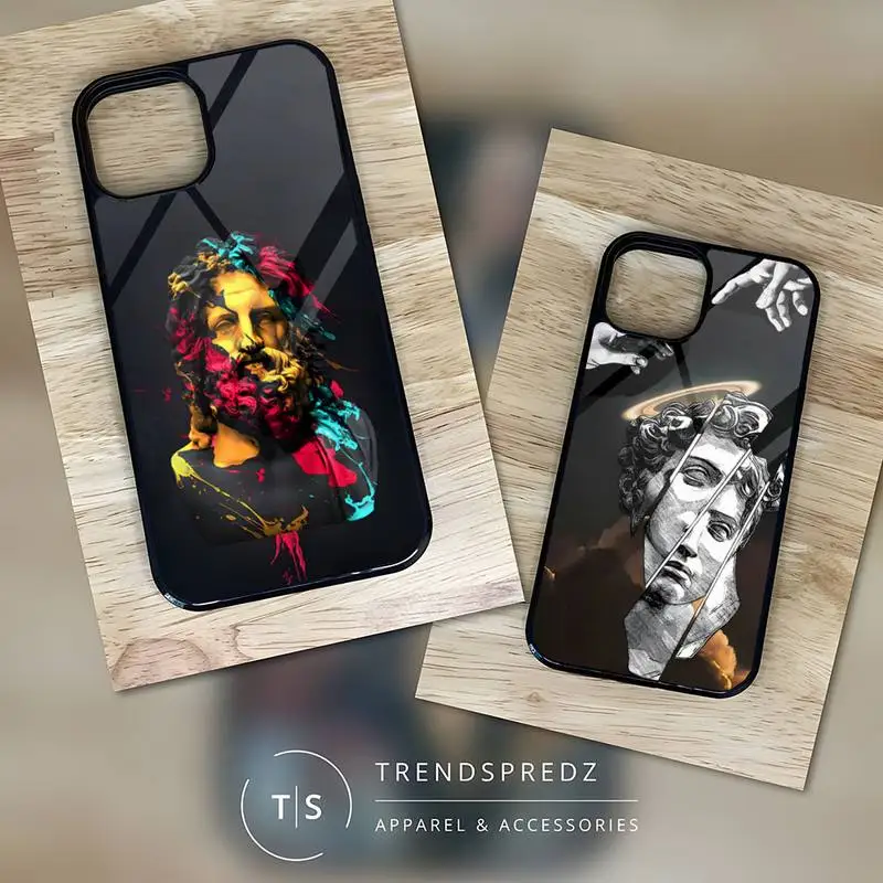 

Чехол для телефона из поликарбоната и ТПУ с изображением статуи для Iphone Apple 12 Pro Max 13 11 14 Mini 6S 7 8 Plus X Xs XR SE, роскошный чехол