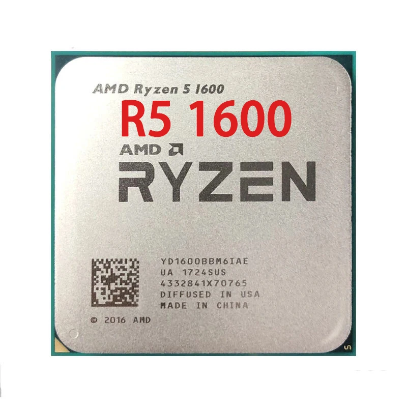 

AMD Ryzen 5 1600 R5 1600 3.2 GHz GAMING Zen 0.014 Six-Core Twelve Thread 65W CPU Processor YD1600BBM6IAE Socket AM4