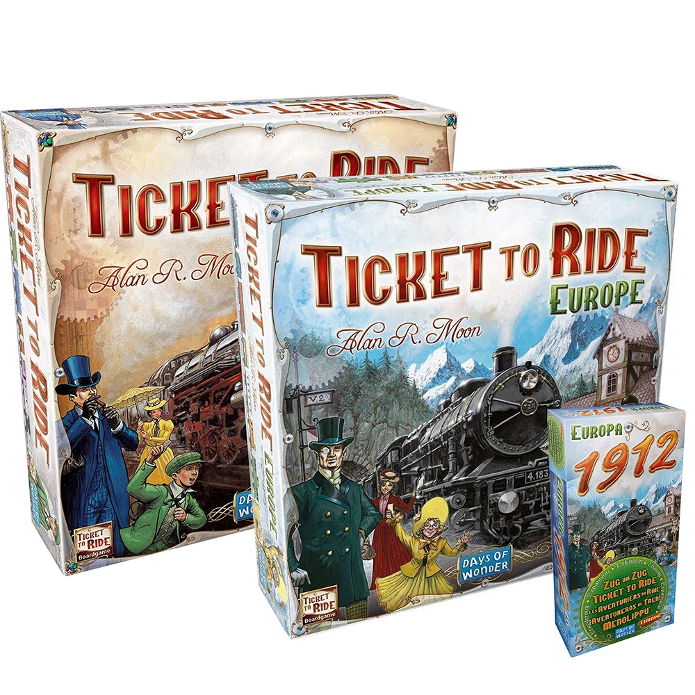 

Ticket To Ride Europe Board Game 1912 Expansion TTR Board Game for Kids and Adults Cards