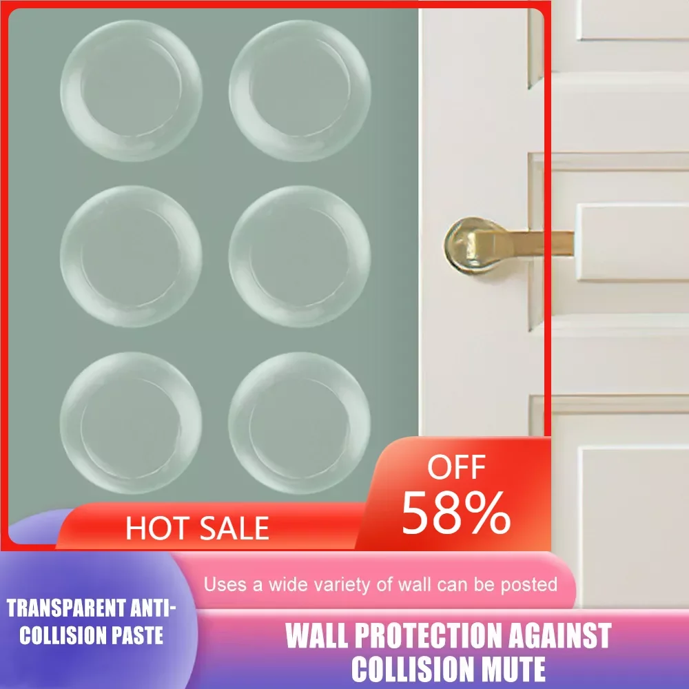 

Door Stoppers Wall Protection Safety Shock Absorber Door Handle Bumpers Security PU Waterable Transparent Wall Protectors