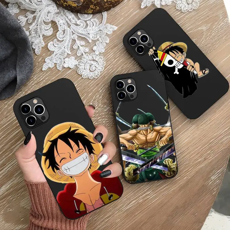

Best One piece Luffy Zoro Phone Case Silicone Soft for iphone 13 12 11 Pro Mini XS MAX 8 7 Plus X 2020 XR cover