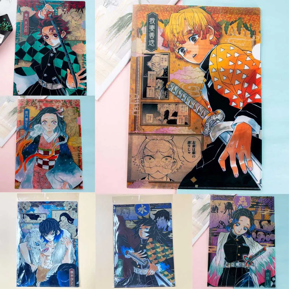 Папка-органайзер А4 для документов с аниме Demon Slayer Kimetsu No Yaiba принадлежности школы
