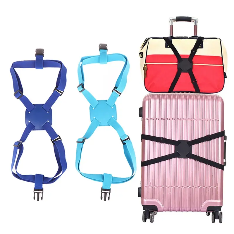 

1PC Adjustable Luggage Straps Convenient Belt Bungees Buckles Pouch Bungees Elastic Strap Suitcase Belt Fixed Belt