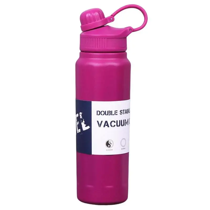 

Уличная портативная Спортивная бутылка для воды, термочайник из нержавеющей стали, 840 мл, соломенный термос большой емкости, Спортивная кружка, посуда для напитков