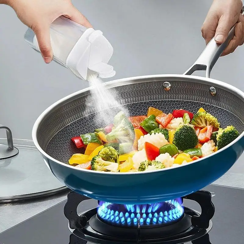 pojemniki na przyprawy z pokrywkami puste butelki podwójna pokrywa ilościowy słoik klasy spożywczej hermetyczne