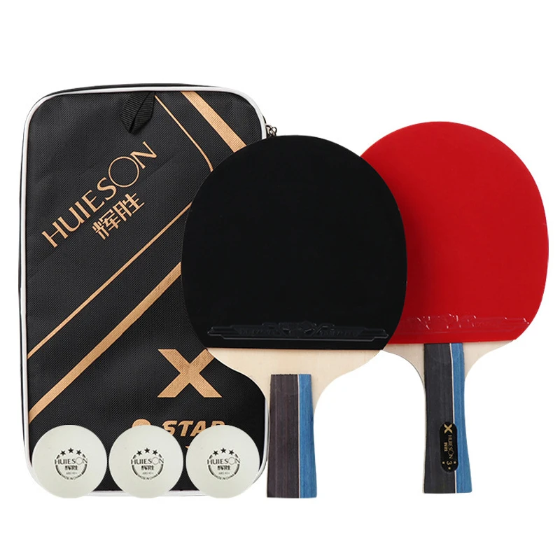 

Одна пара профессиональных 3-звездочных ракеток для настольного тенниса, ракетка с длинной короткой ручкой для пинг-понга, ракетки для соре...