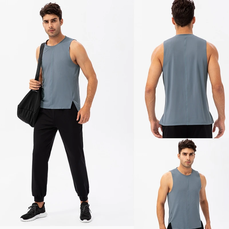 Men's   Loose  Quick-Drying  Breathable  Vest  Summer Shirt Gym Fitness Sports   Compression Sleeveless Bodybuilding Vest