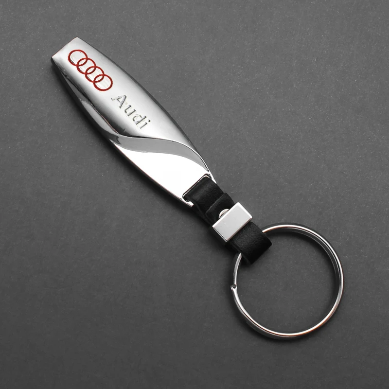 

3D металлический/кожаный автомобильный Стайлинг брелок для Audi A4 B5 B6 A3 8P 8V 8L A5 A6 C6 C5 A1 A7 A8 Q2 Q3 TT брелок для ключей аксессуары