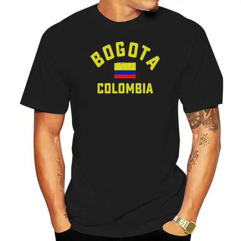 t shirt Fashion men t-shirt bioshick Bogota Colombia flag