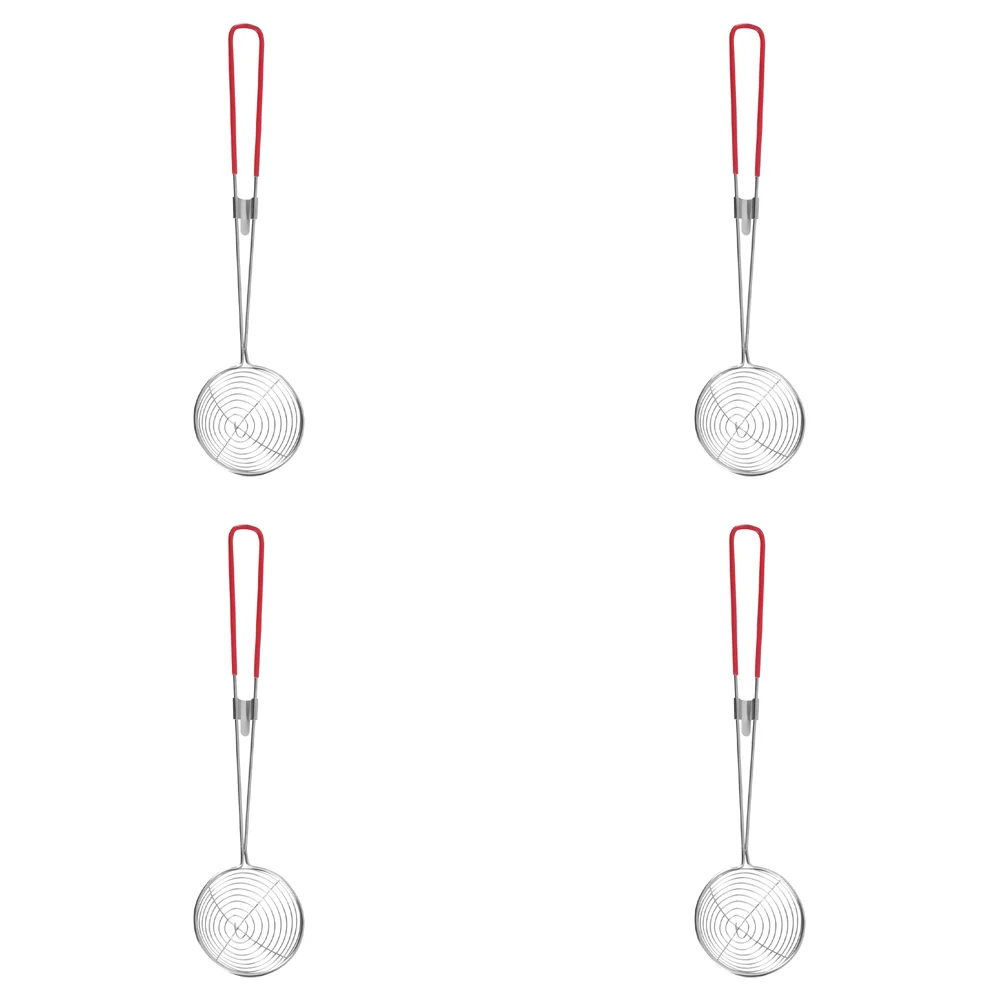 

4pcs Spider Strainer Skimmer Stainless Steel Mesh Sieve Sifter for Cocktail Tea Flour Sugar Spices Herbs Hot Pot