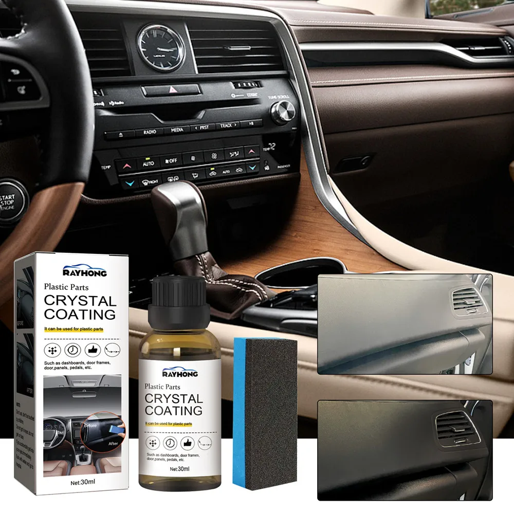 

Auto Car Plastic Parts Refurbish Agent With Sponge Interior Plastic Renovated Coating Paste Car Maintenance Easy To Use Durable