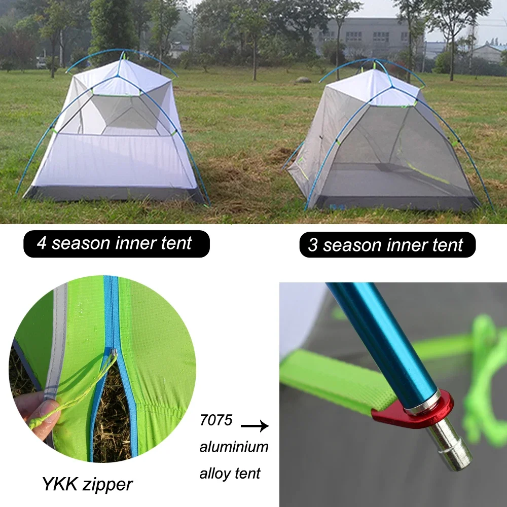 Фото Палатка TechHPASTA GEAR Greenmountain 2 Ultralight – идеальна для походов, треккинга, велоспорта и активного отдыха на природе №5