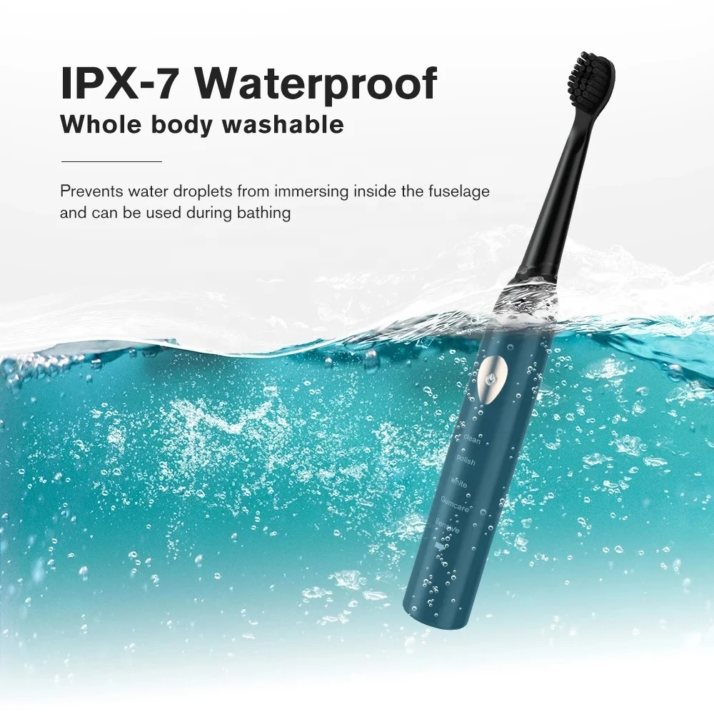 Electric Toothbrush With 4 Brush Head Soft Slient Oral Whitening Ultrasonic Automatic Powered Vibrate Rechargeable Tooth Brush