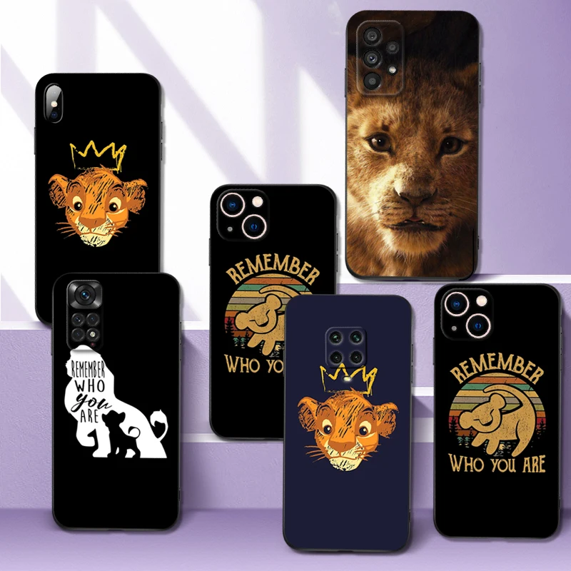 

Black Tpu Case For Xiaomi mi 12 S X 11lite NE 11i 11T Pro Redmi 10A 10C 4G 5G Cover Lion king animal