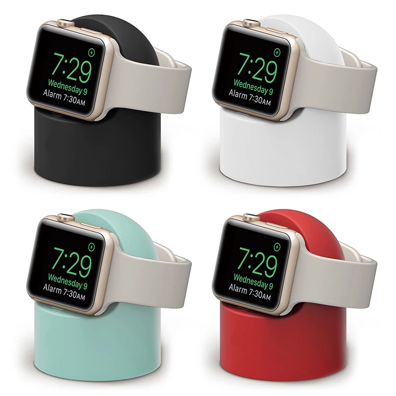 

42mm 38mm Portable Charging Bracket Cable Management For Apple Watch Series 1/2/3 Non-slip Base Cylindrical Silicone Bracket