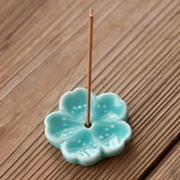 cherry blossom incense burner home ceramic decor incense stick holder aromatherapy censer office teahouse ornament