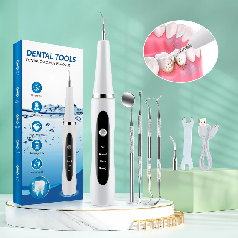 

Ultrasonic Dental Scaler Irrigator Tartar Eliminator Teeth Whitening Stain Plaque Remover Dental Stone Removal Teeth Cleaner