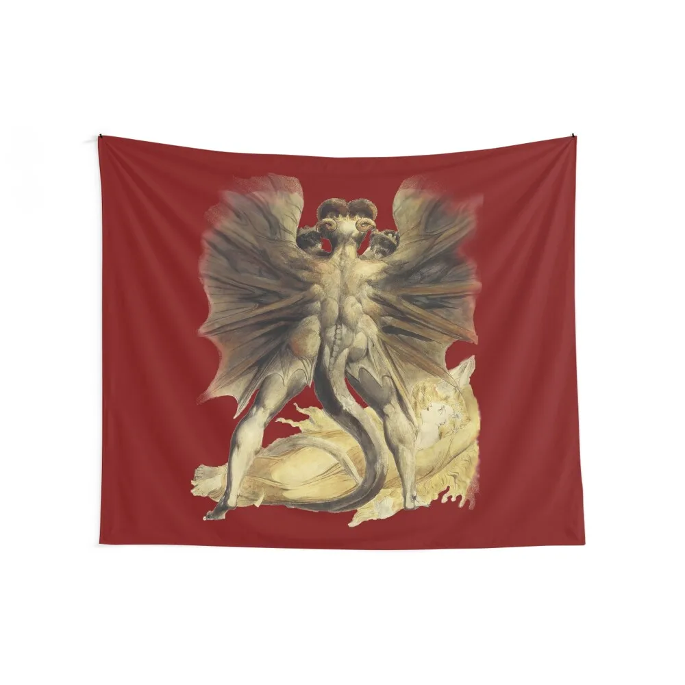 Уильям Блейк: Великий красный дракон гобелен украшение комнаты Kawaii декор