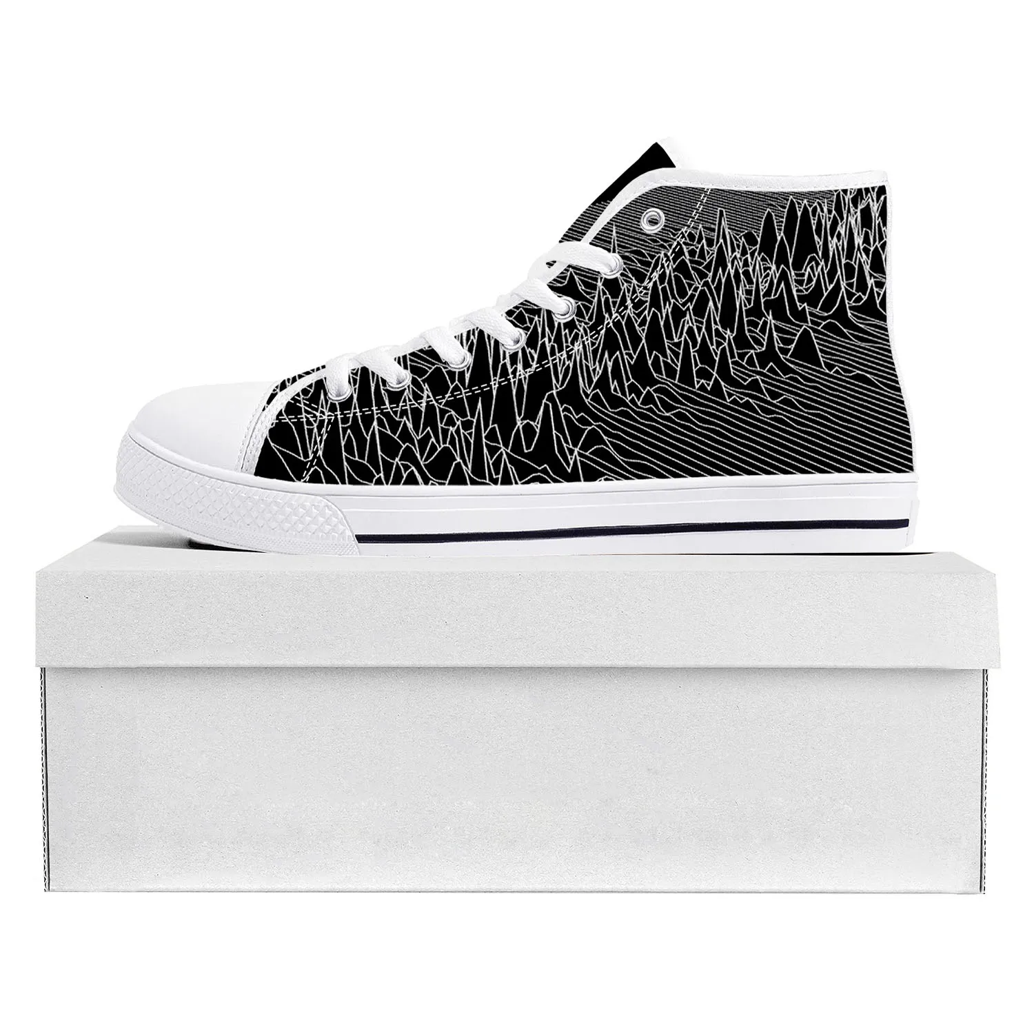 Joy Division Rock Band High Top High Quality Sneakers Mens Womens Teenager Canvas Sneaker Casual Couple Shoes Custom Shoe White