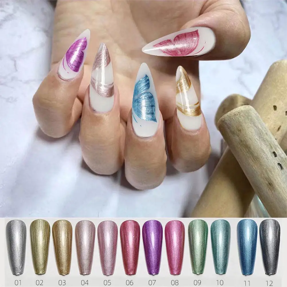 

8ml Gel Nail Polish Pull Line Glue Metal Wire Drawing Glue Glue Gel Quick-drying Mercerized Lacquer Color Nail Diy Spider G P4q6