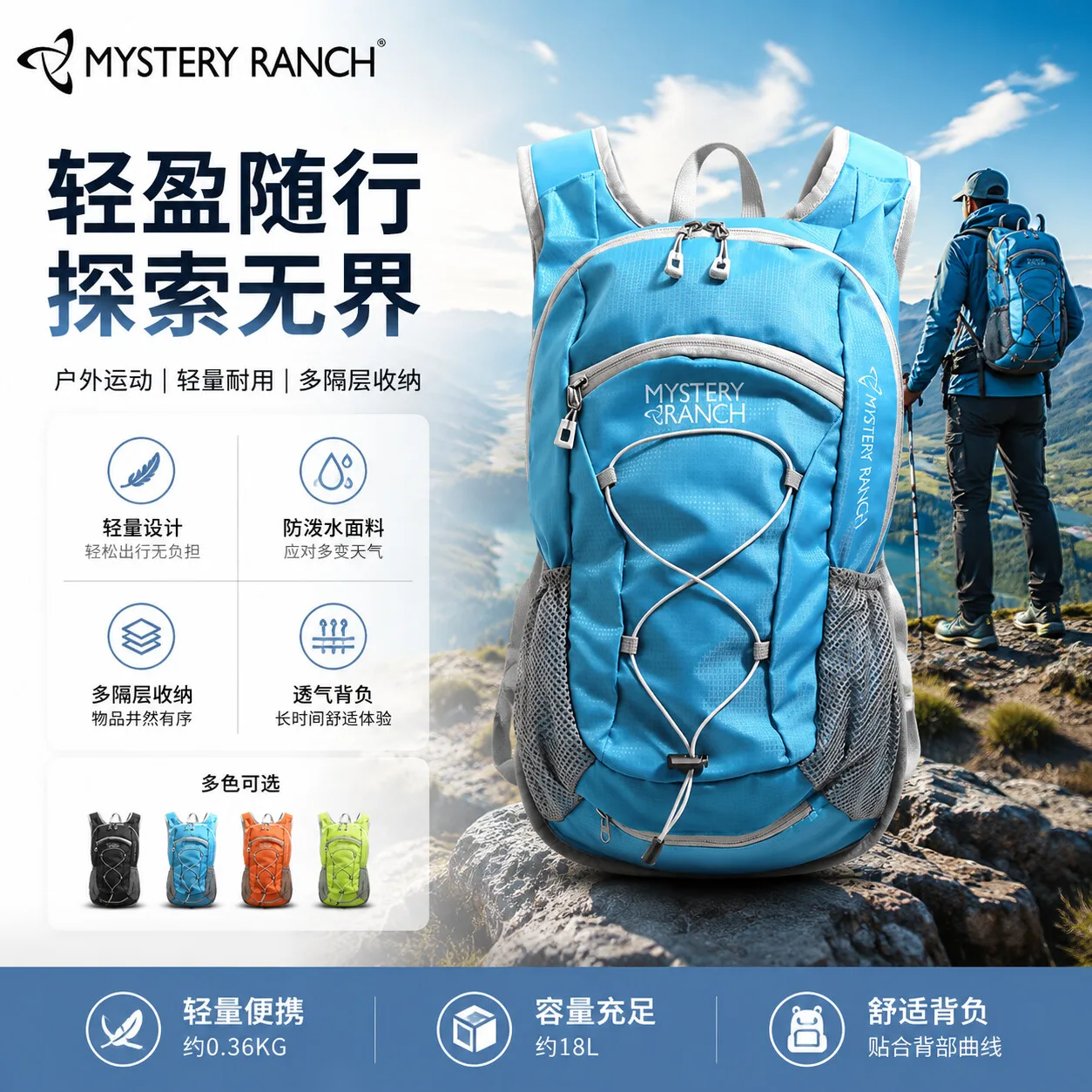 Фото Тактический походный рюкзак MYSTERY RANCH 18 л, подходит для роста 160-170 см №2