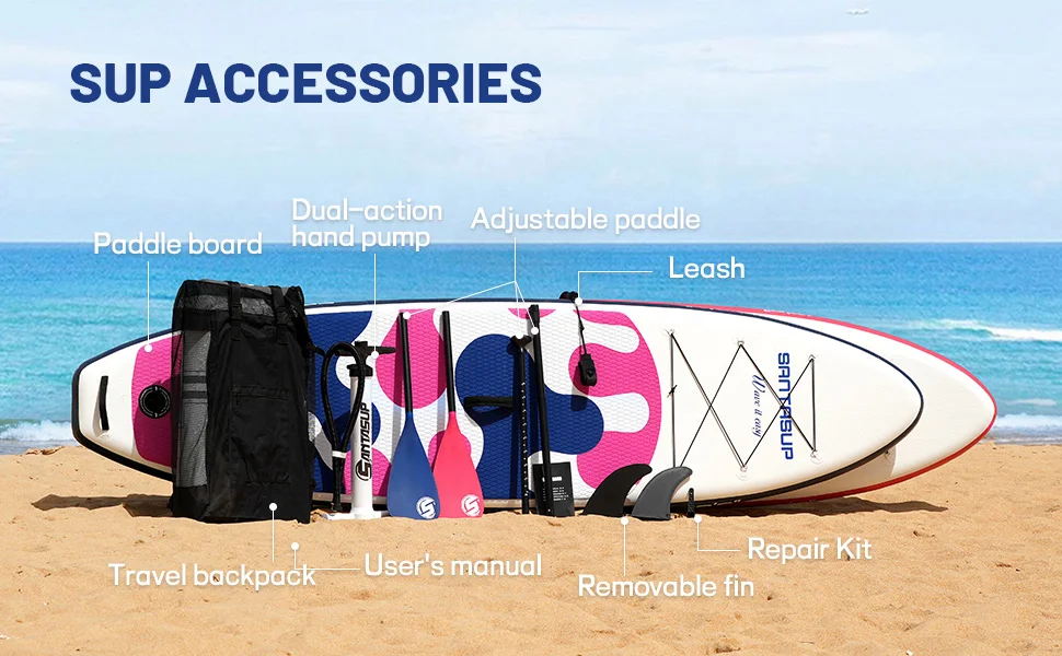 Китайский производитель разноцветная надувная доска для серфинга стоя розовая с