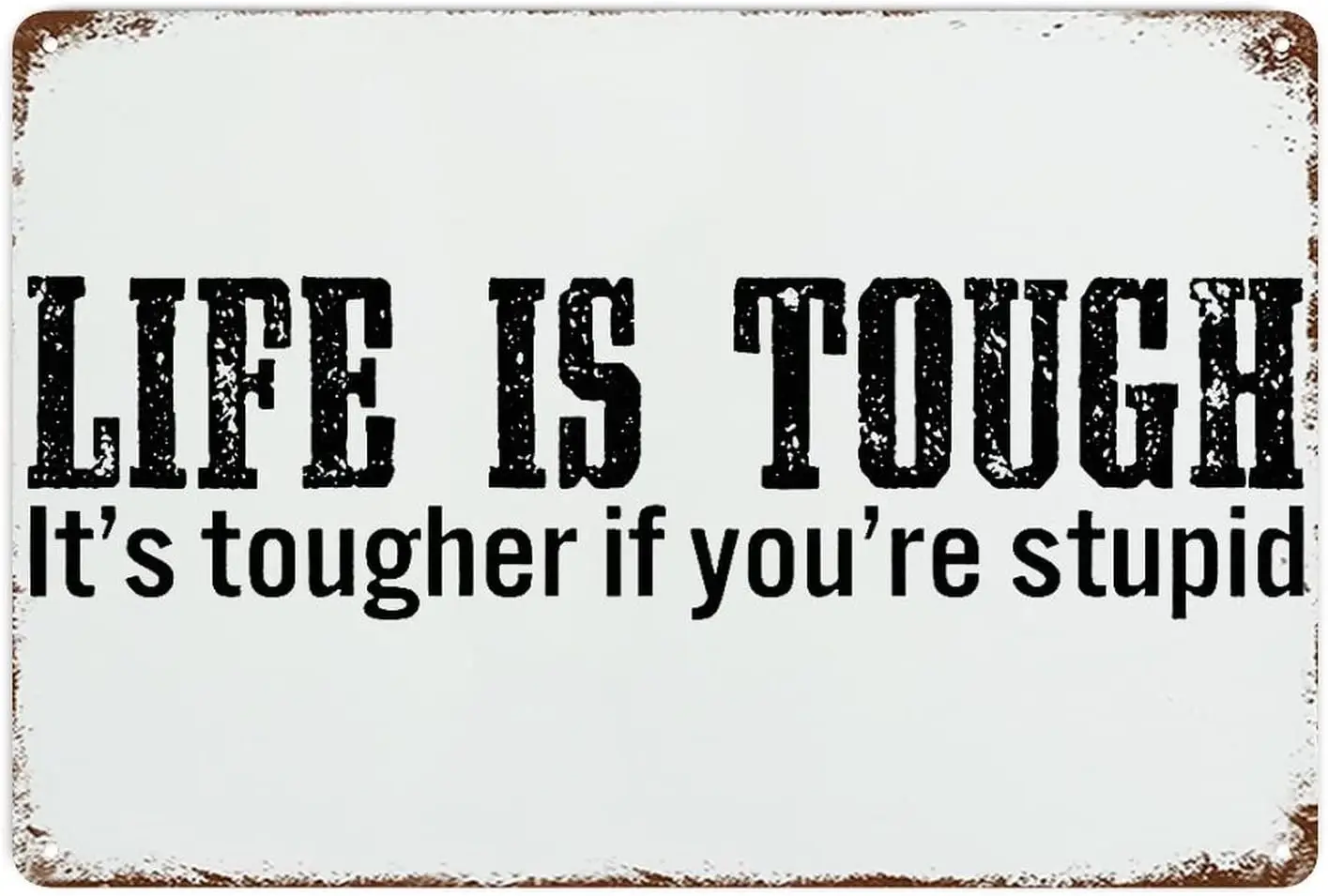 Металлический знак с надписью Любовь LUIJORGY Жизнь но это если ты глупой